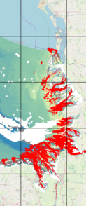 Map of the return time for wave-induced mobilisation @Menzel et al. 2022 Toxics